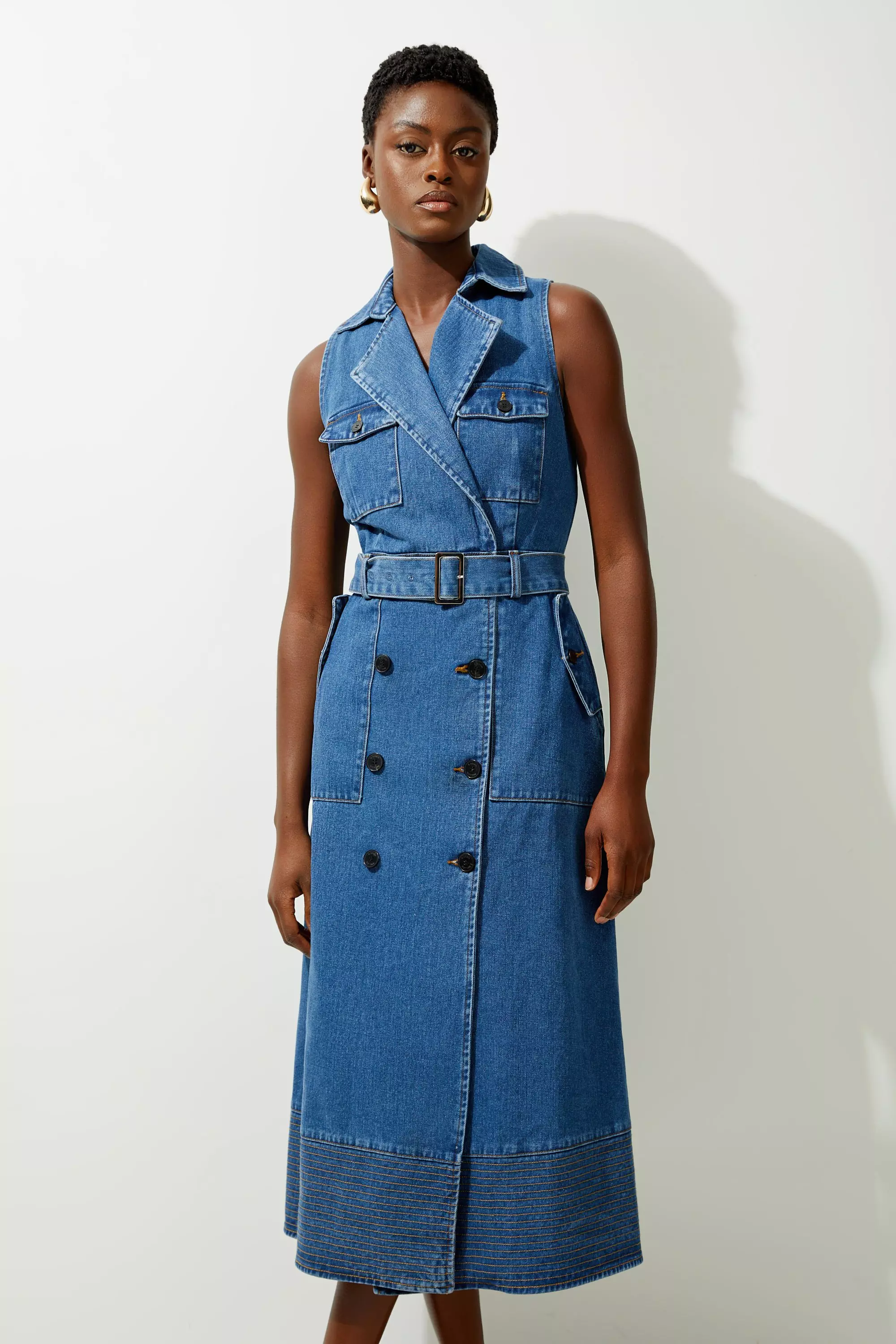 Button wrap dress best sale